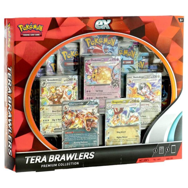 Caja Tera Brawlers Premium Collection Charizard - Inglés - Cartas Pokemon Originales Tcg